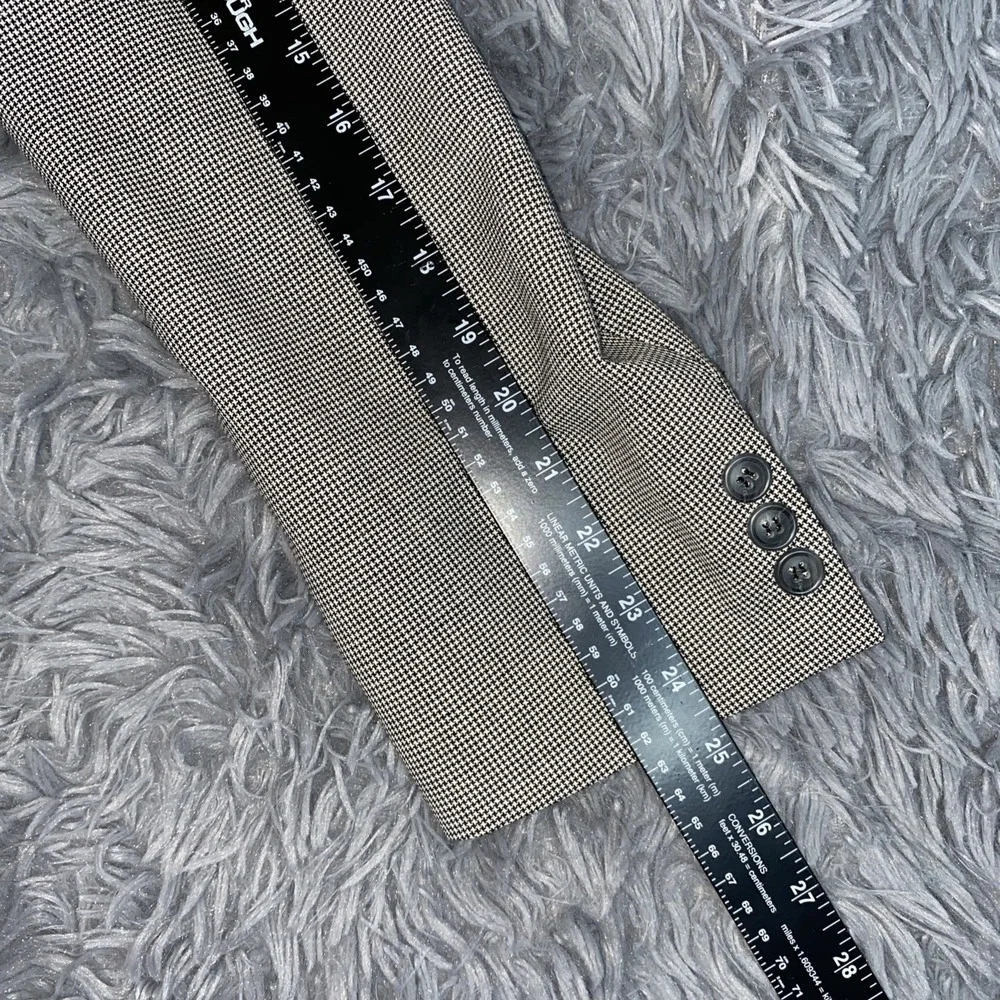 Brooks Brothers Sport Blazer Mens 44L Gray Houndstooth Wool Blend USA SeasonF3